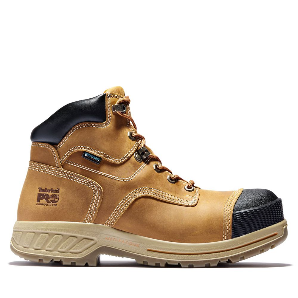 Timberland Μποτακια Εργασίας Ανδρικα Καφε/Μαυρα - Pro® Endurance Hd 6" Comp Toe - Greece 6304152-QJ